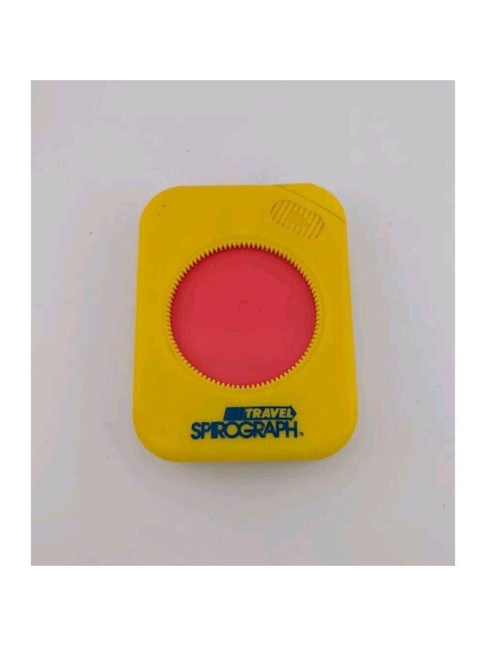 Vintage Travel Spirograph Toy Yellow Red 4.5x3.5" 80s 1980s